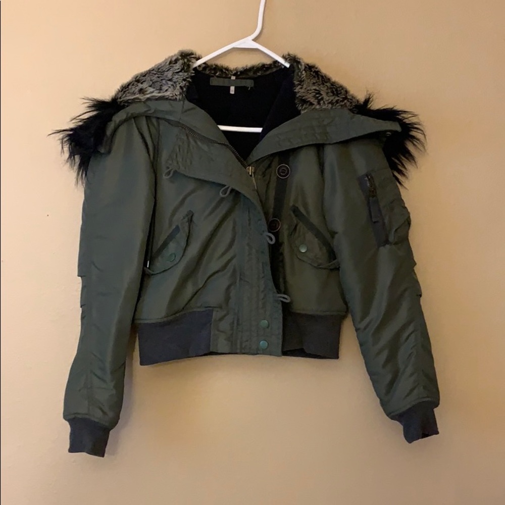 Free people cropped bomber